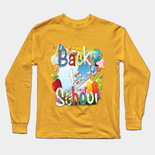 Back to school in Spring Long Sleeve T-Shirt by Just Kidding by Nadine May